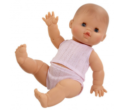 Baby pop meisje, 34cm, in ondergoed